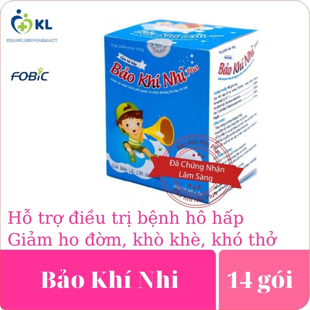 Bảo Khí Nhi Plus- Hỗ trợ điều trị bênh đường hô hấp, giảm ho, long đờm, khờ khè, khó thở