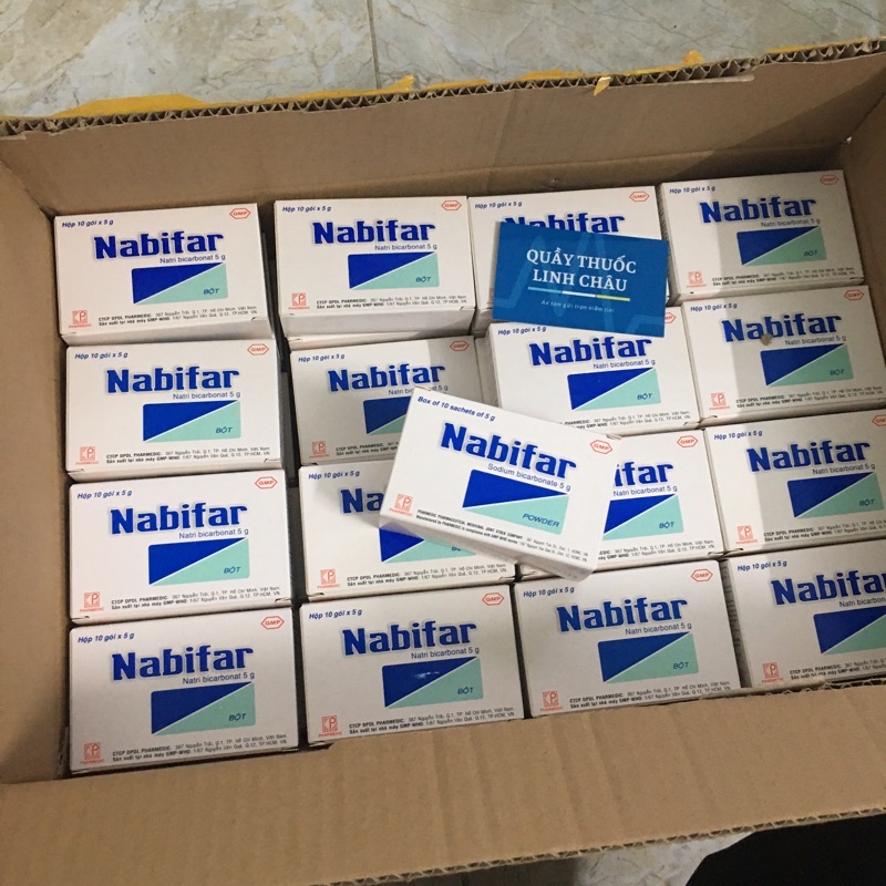 Muối vệ sinh Nabifar rửa phụ khoa hộp 10 gói