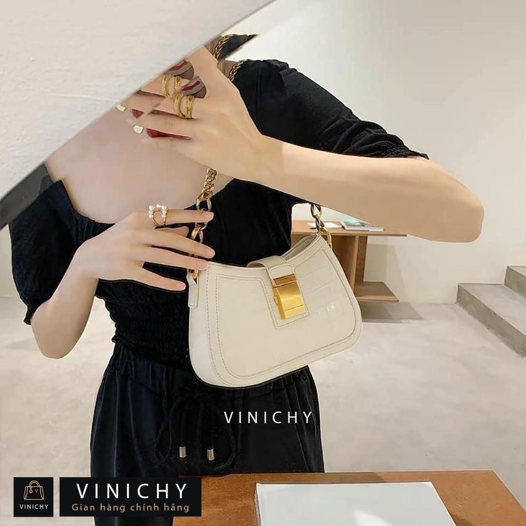 Túi xách nữ đeo chéo, túi đi chơi, đi học VINICHY, da đẹp, thời trang cao cấp size 24cm HA112