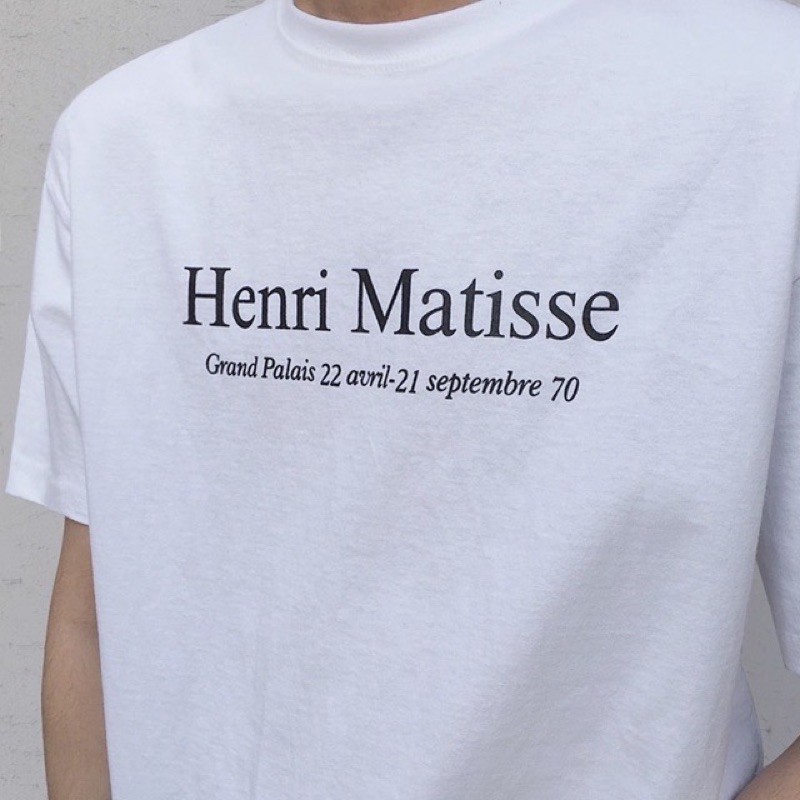 Áo Thun Tay Lỡ Unisex HENRI MATISSE vải cotton màu ĐEN/TRẮNG 🦋/Nam nữ unisex/FREESHIP 99K ❤️