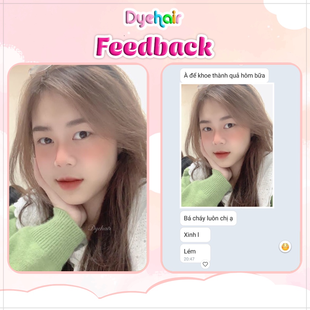 Thuốc nhuộm tóc, thuốc nhuộm tóc VÀNG TÂY, DYE HAIR, tặng kèm oxy trợ dưỡng và bao tay