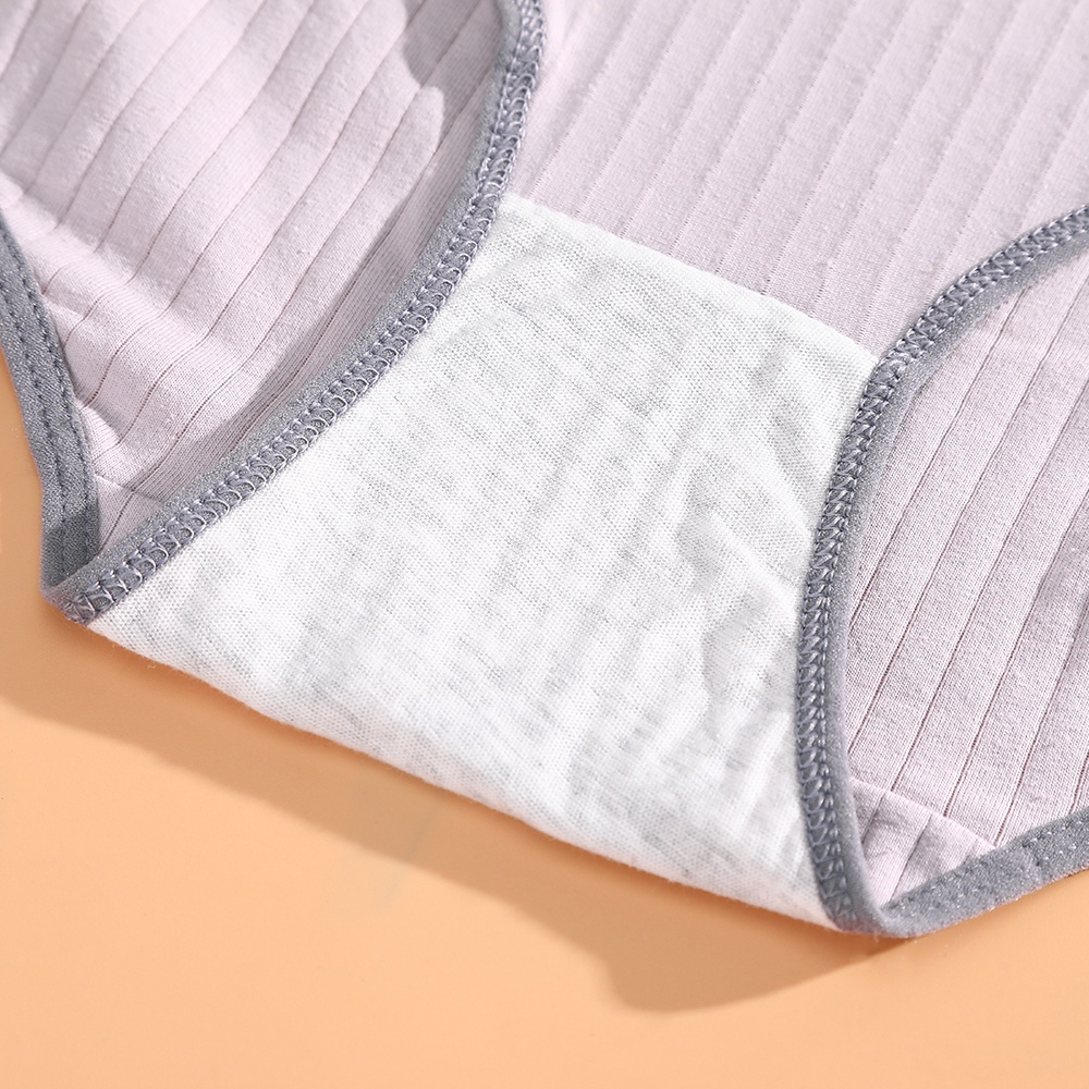 Quần Lót Aijolen Vải Cotton Mềm Mại Thoáng Khí Màu Macaron Trơn Lưng Cao Trung Bình Cho Nữ
