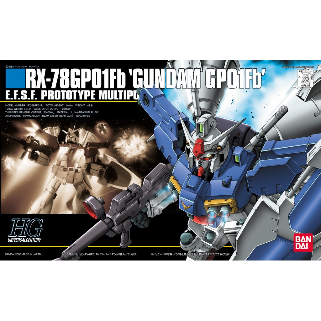 Mô hình HG UC RX-78 GP01Fb Gundam Full Vernian Bandai 4573102603920
