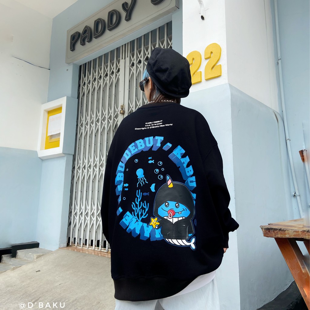 Áo Sweatshirt nỉ tay dài Kabu Debut (Tặng kèm móc khóa)