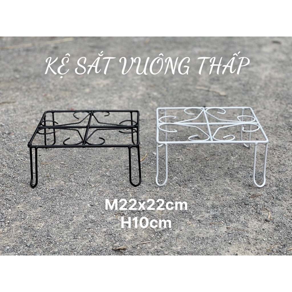 Kệ sắt chân đế vuông kê chậu cây, bình nước, trang trí cực đẹp,hàng sẵn kho ạ