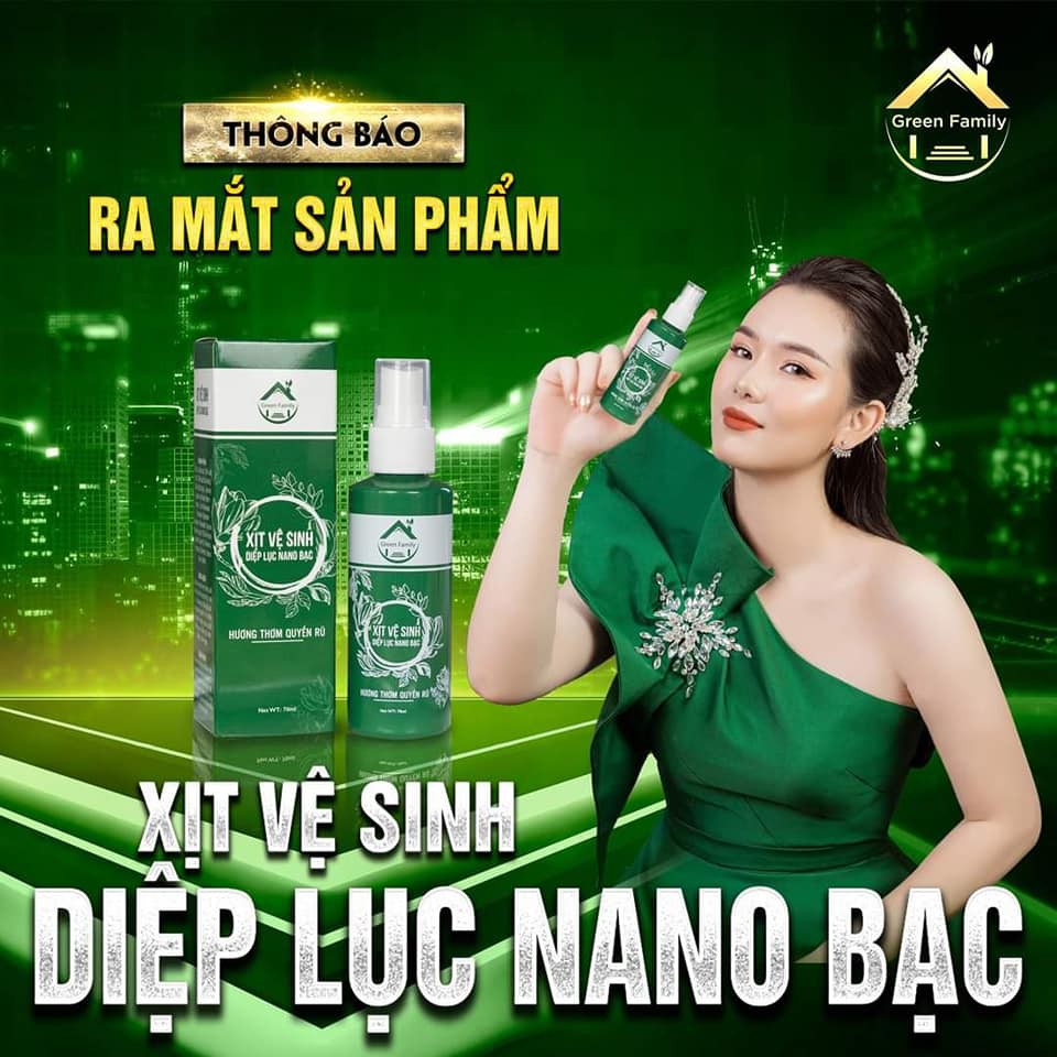 Dung Dịch Vệ Sinh Nữ Nano Bạc xịt Nano Bạc Diệp Lục Khử Mùi Giảm Khô Rát Ngứa Ngáy Phòng Ngừa Nấm Thơm Cô Bé