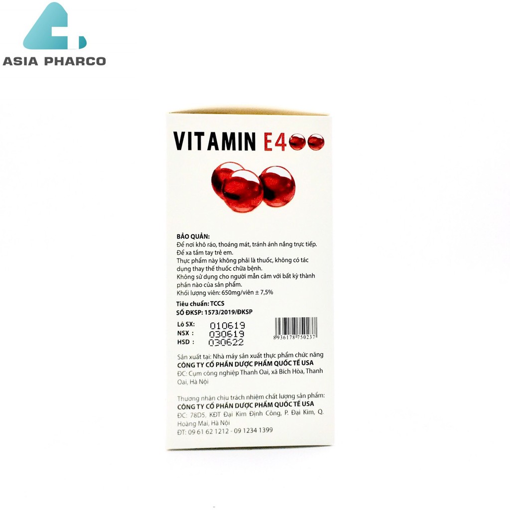 Viên uống vitamin e 400 giúp làm đẹp da