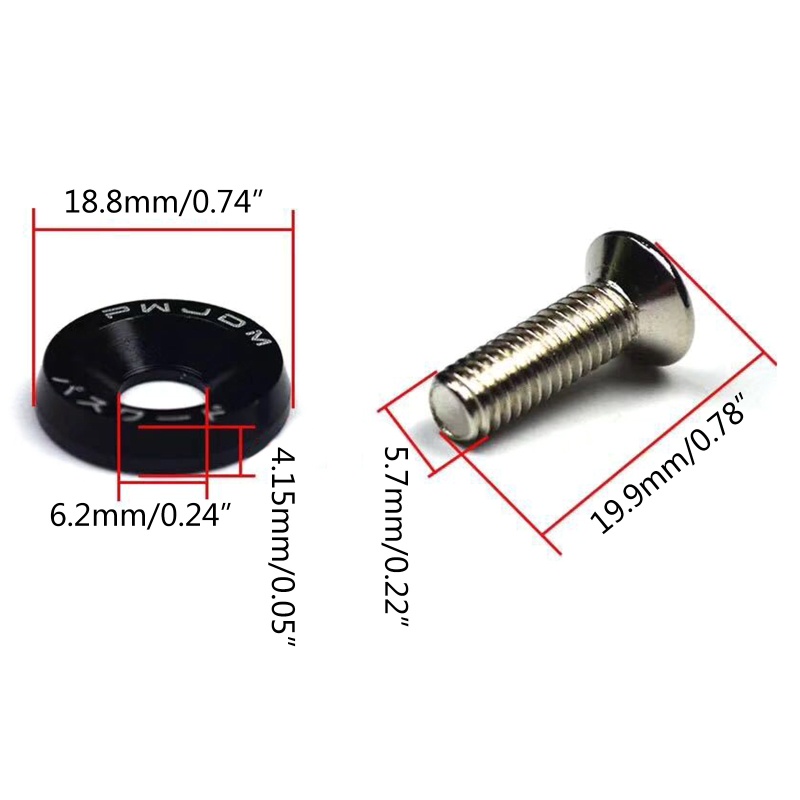 Set 10 Tấm Chắn Bằng Nhôm Cao Cấp Cho Động Cơ Xe Ô Tô Fender M6 T6 Grade CNC