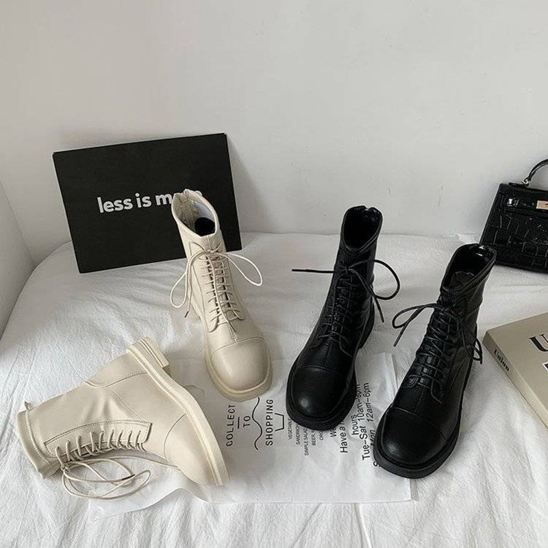[ORDER] Giày ulzzang cao cổ da mềm mã B1 (ảnh thật ở cuối)