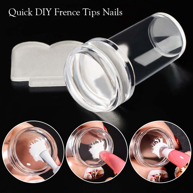 Bộ Dụng Cụ In Hình Móng Tay Bằng Silicone Trong Suốt DIY