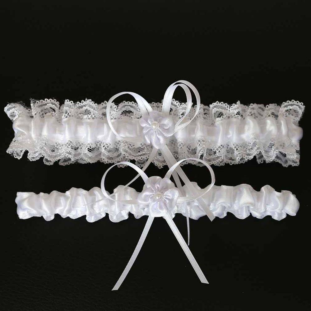 Set 2 Đai Nịt Bít Tất Đùi Đính Nơ Cho Cô Dâu