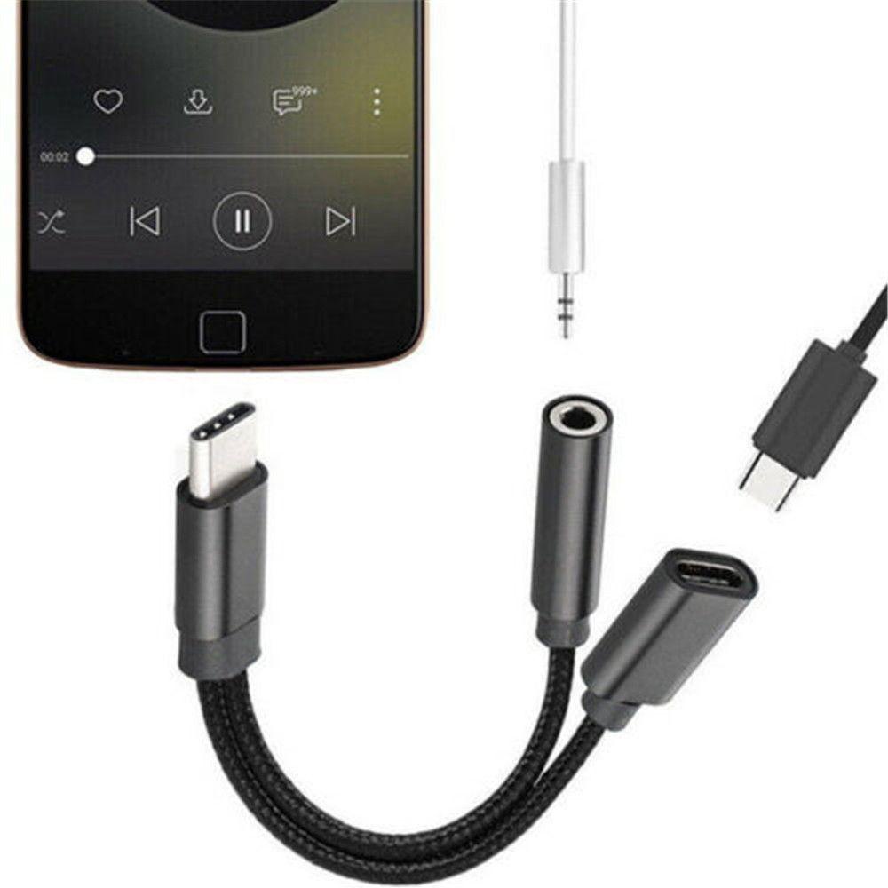 Cáp Chuyển Đổi Âm Thanh USB Type C Sang 3.5 mm 2 Trong 1 Bằng Hợp Kim Nhôm Nhiều Màu Sắc
