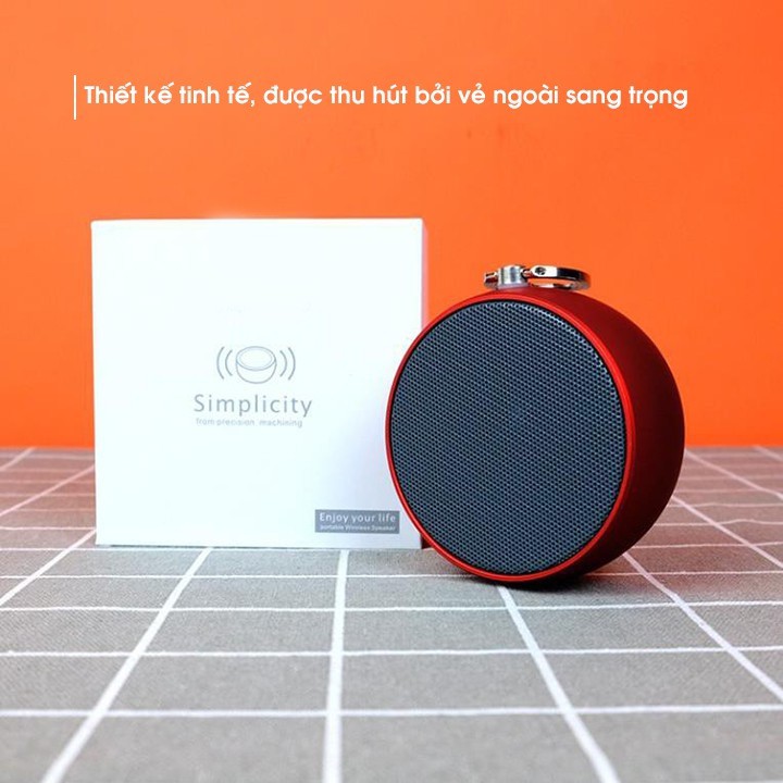 Loa Bluetooth Mini BS02 ⚡️Đ𝐈̉𝐍𝐇 𝐍𝐇𝐀̂́𝐓⚡️ Bass Hay, Thiết kế sang trọng, Nhỏ gọn, Tiện lợi, Hỗ trợ Thẻ Nhớ