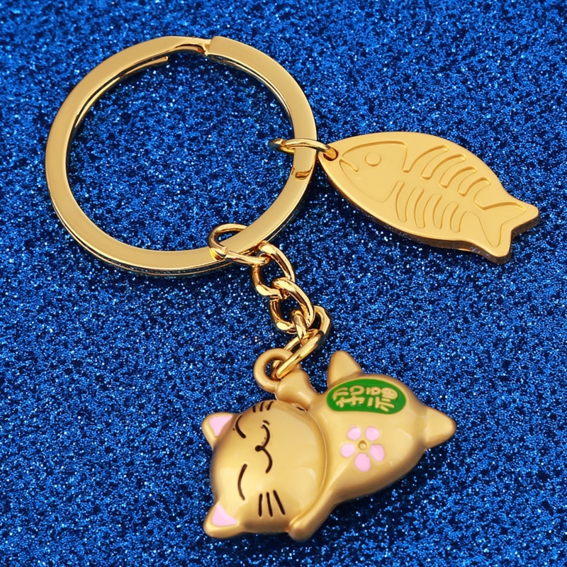 Móc Khóa Hình Mèo May Mắn Dễ Thương