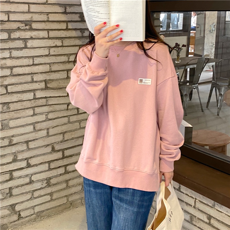 Xiaozhainv Áo Sweatshirt Nữ Cổ Tròn Dáng Rộng Đơn Giản Thời Trang Phong Cách Hàn Quốc Có 5 Màu Tùy Chọn | BigBuy360 - bigbuy360.vn