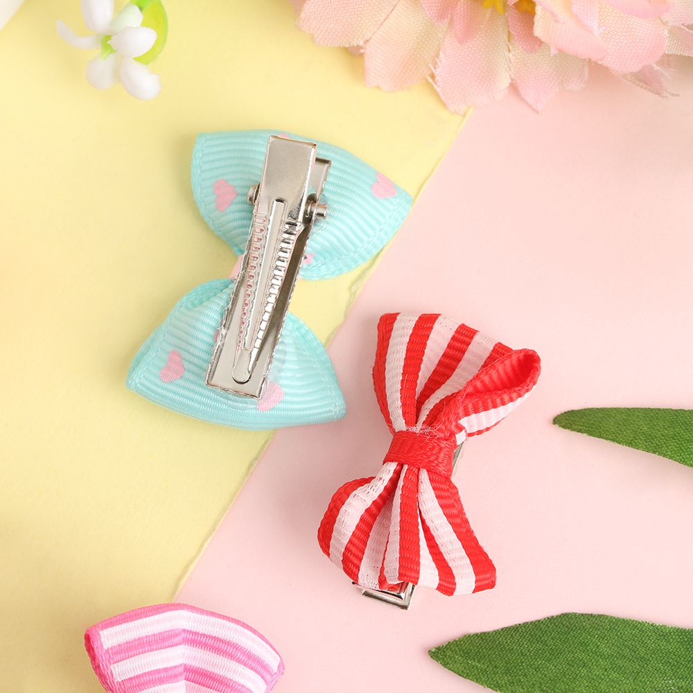 Set 20 Kẹp Tóc Hình Nơ Nhiều Màu Sắc Cho Bé Gái