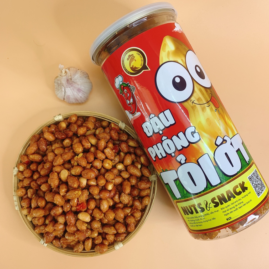 [Mã GROSALE5 giảm 10% đơn 150K] Đậu Phộng Tỏi Ớt - Hũ [450G] - Ship Hỏa Tốc