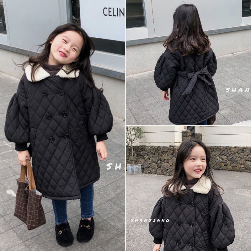 Áo khoác đệm cotton chần bông tay phồng phong cách phương Tây mới cho nữ 2021