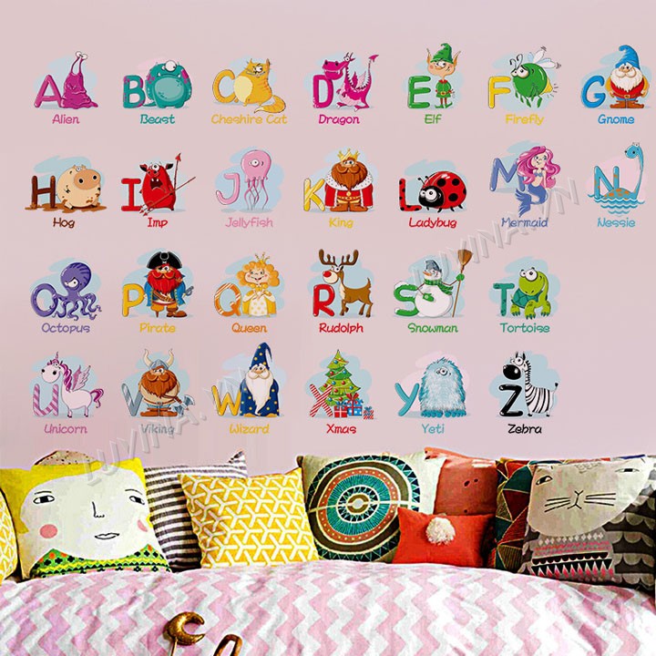 [GIÁ SIÊU TỐT]- [MUA DECAL TẶNG DECAL]-Decal trang trí lớp học, phòng ngủ cho bé-Tiếng anh con vật-[GIAO HÀNG NGAY]