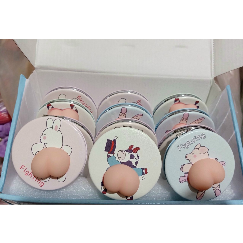 Gương mini 2 mặt Mochi hình mông siêu cute