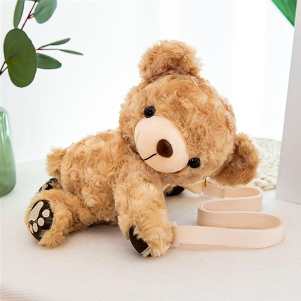 Túi Đeo Chéo Mini Hình Gấu Bông Mềm Mại Đáng Yêu Cho Bé Gái