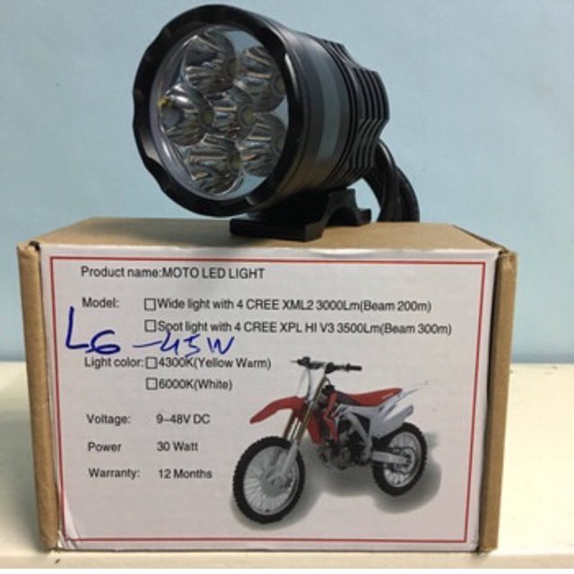 Đèn trợ sáng LED Cree L6 cho dân phượt