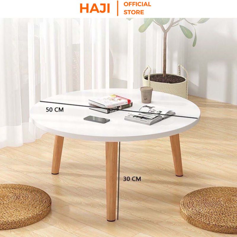 Bàn trà HAJI chân gỗ sồi chắc chắn kiểu dáng hiện đại A74