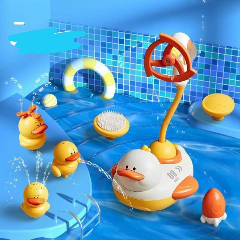 Bộ đồ chơi vịt phun nước nhà tắm