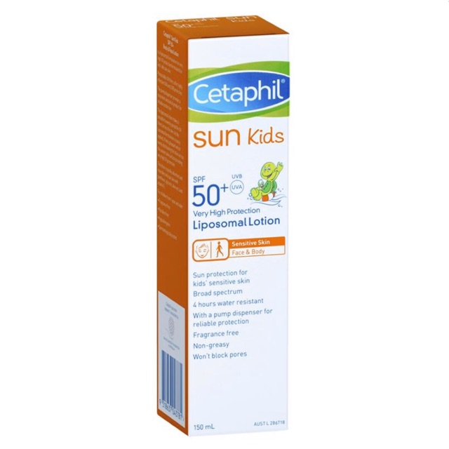 Kem chống nắng Cetaphil Sun Kids Úc SPF 50+ 100ml (trẻ em từ 1 tuổi)