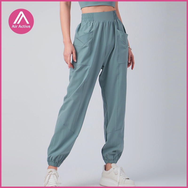 Quần Jogger Lưng Cao Phối Túi Chất Liệu Nhanh Khô RQ 90017