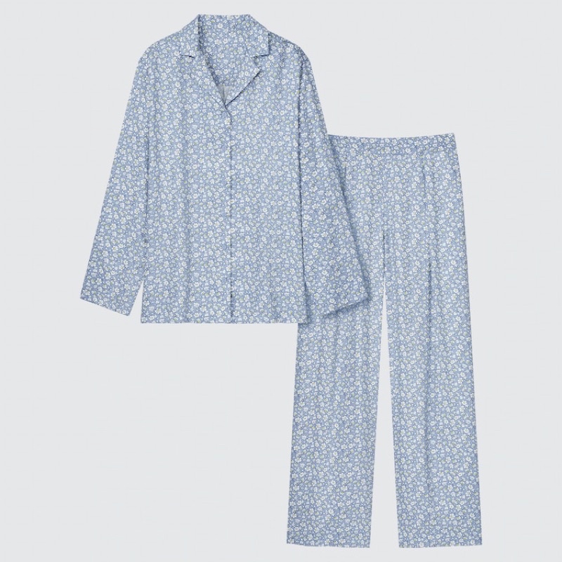 Bộ quần áo dài pyjama nữ hoa nhí xinh xắn của UNIQLO - Nhật Bản
