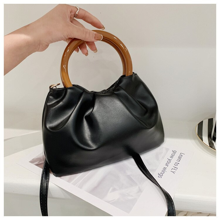 Túi Xách Da Pu JASMIN NOIR Cỡ Nhỏ Thiết Kế Đơn Giản Phong Cách Retro Cho Nữ