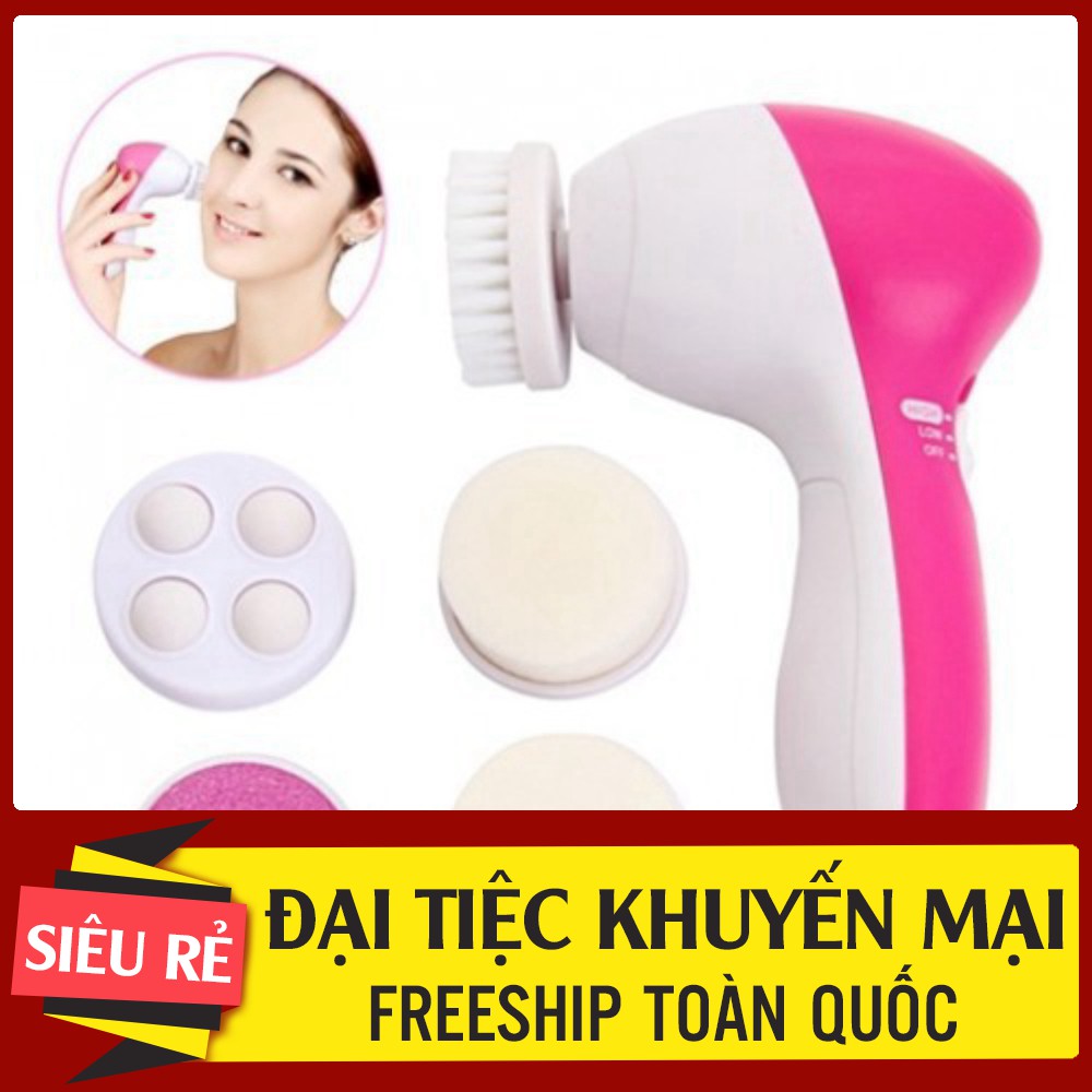 Máy rửa mặt 5 in 1, massage 5in1