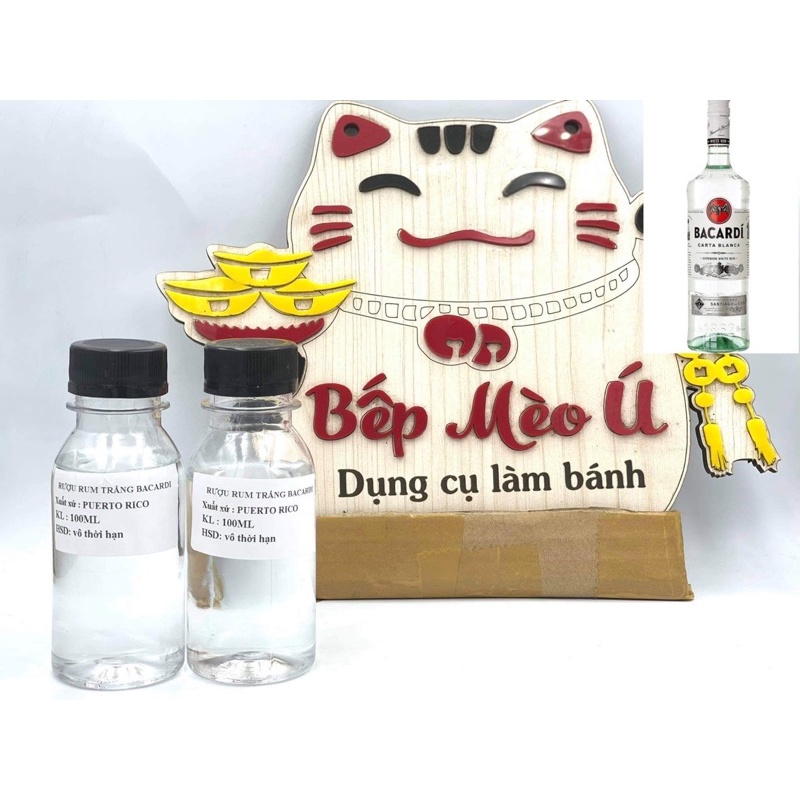 Nguyên Liệu Làm Bánh Barcadi trắng 100ml