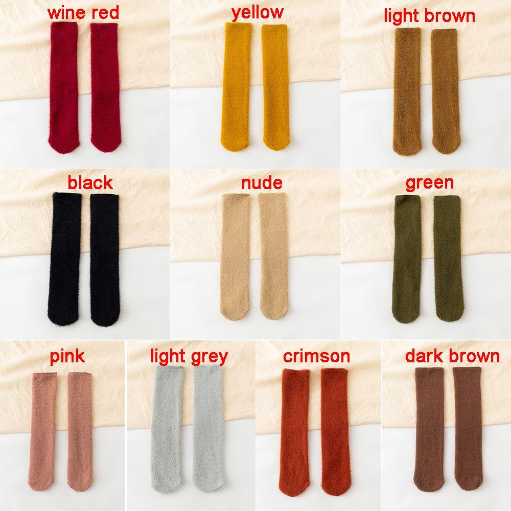 Vớ Nhung Dày Ấm Áp Không Đường May Thời Trang Mùa Đông