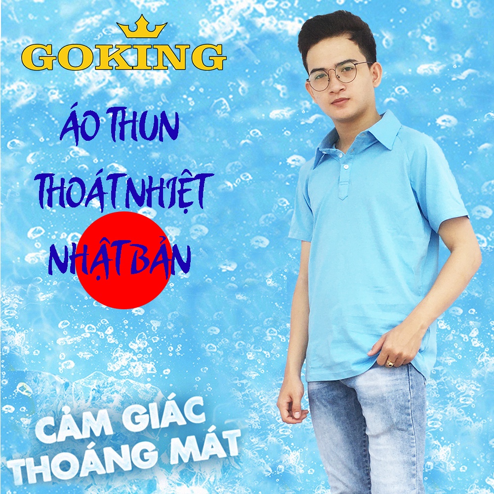 Áo thun polo thoát nhiệt Nhật Bản GOKING cổ bẻ, siêu thoáng mát, thấm hút mồ hôi vượt trội, đánh bay cơn nóng mùa hè