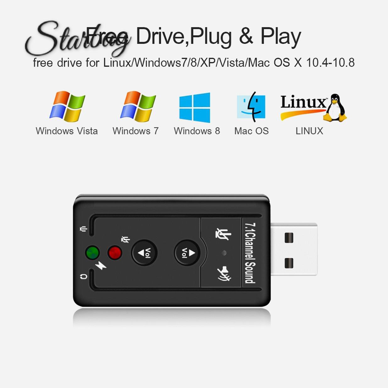 Card Âm Thanh Usb 2.0 7.1ch Có Nút Điều Khiển | BigBuy360 - bigbuy360.vn