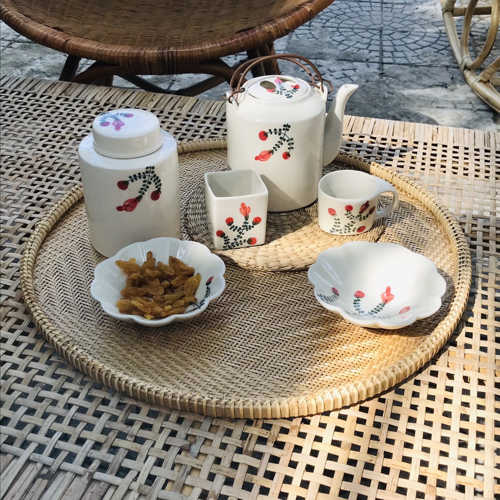 Mẹt Mây Tre Đan.Dùng để trang trí đồ ăn, sản phẩm chụp hình