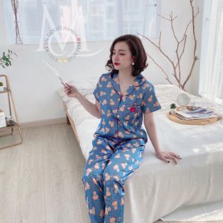 Bộ phi lụa tay cộc quần dài siêu xinh