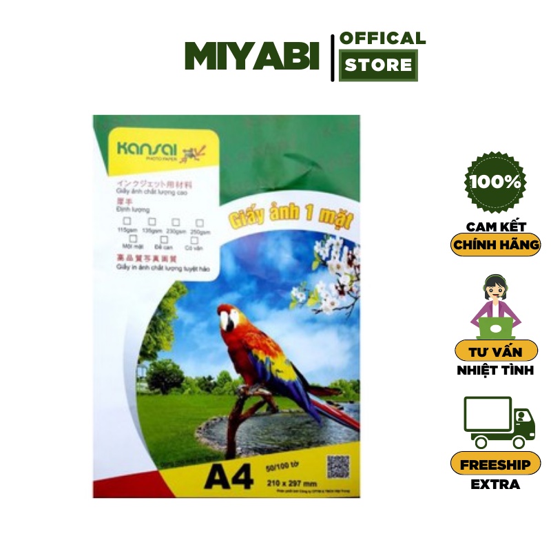 Giấy in ảnh một mặt Kansai ĐL115gsm