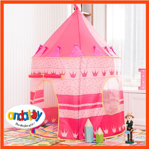Lều công chúa hoàng tử cho bé vui chơi hình lâu đài ANDAKIDS AD619