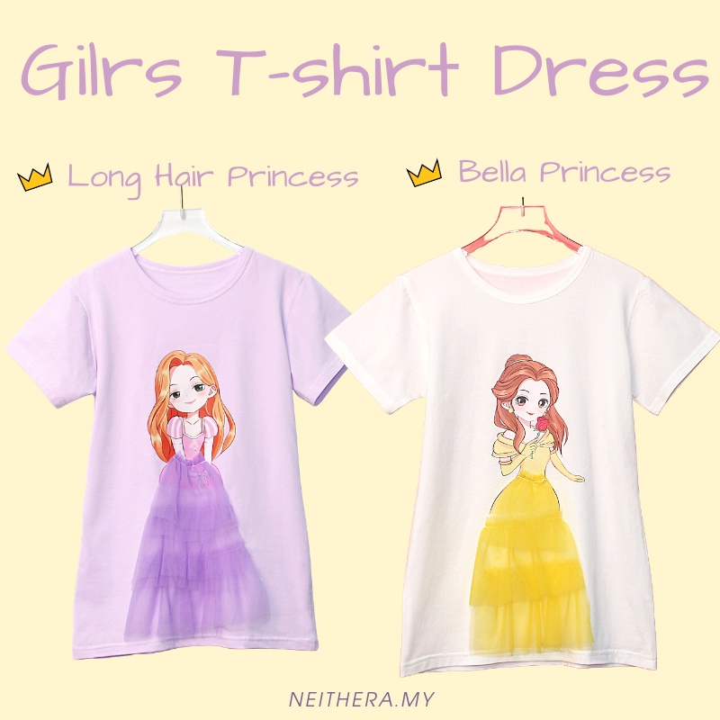 Đầm Thun 100% Cotton Mềm Mại In Hình Hoạt Hình 3d Nhiều Màu Sắc Dành Cho Bé Gái (2-8 Tuổi) 2021