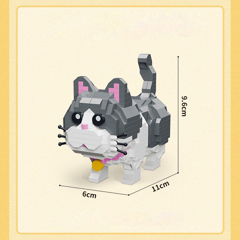 Bộ đồ chơi lắp ráp SLUBAN hình chó Corgi/ Husky/ mèo đáng yêu làm quà tặng