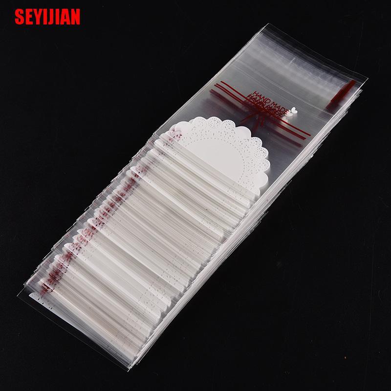 Set 100 túi đựng bánh kẹo họa tiết ren trắng độc đáo đẹp mắt