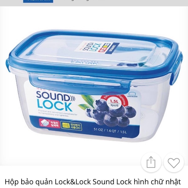 Hộp bảo quản lock and lock soind lock 1,5l