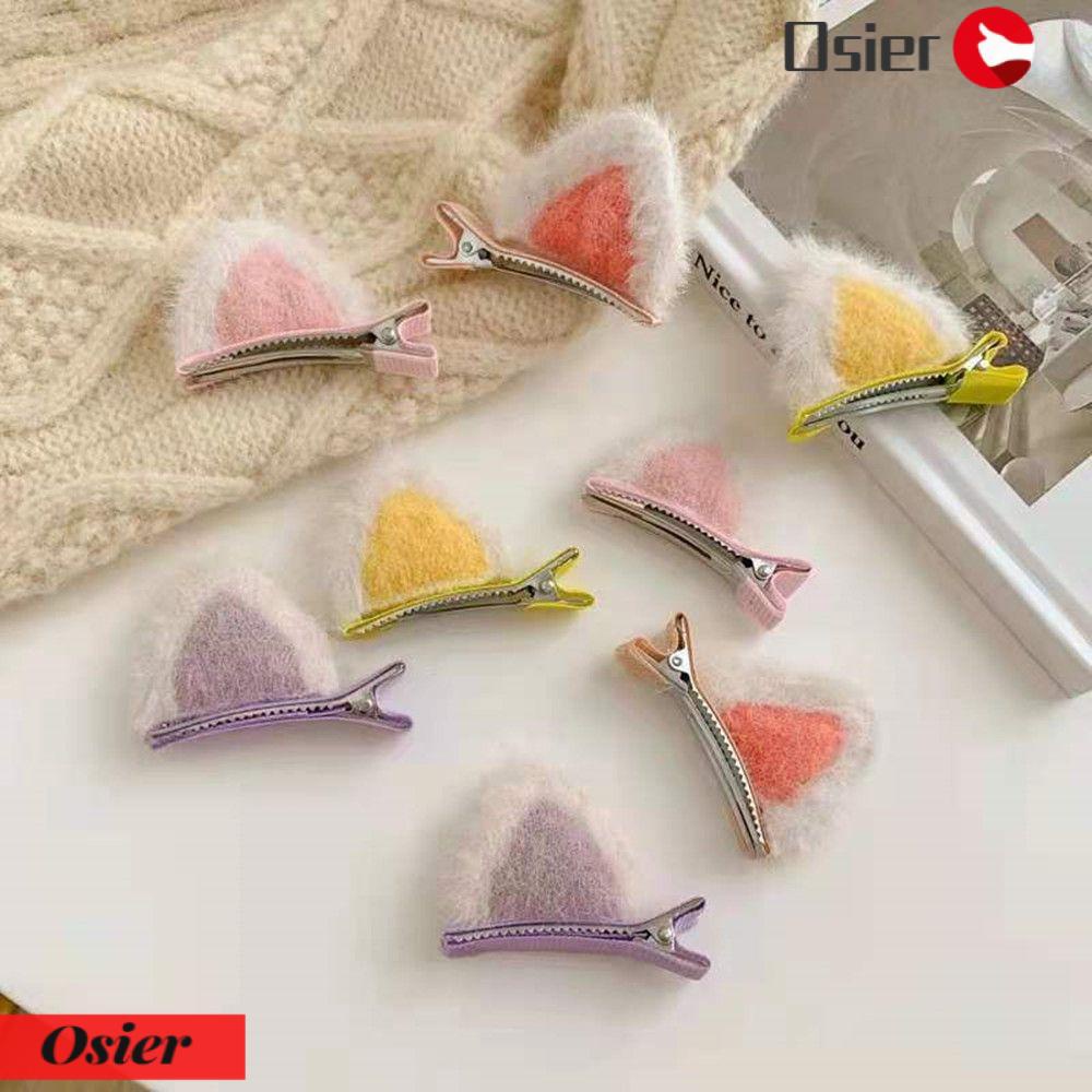 Set 1 Kẹp Tóc Hình Tai Thỏ 3D Bằng Vải Lông Hóa Trang Dự Tiệc Cho Bé