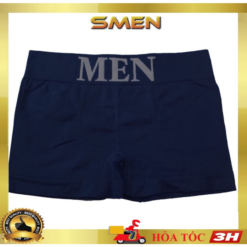 Quần sịp nam boxer dệt kim, quần lót nam boxer MEN cao cấp (Che tên) - SMEN