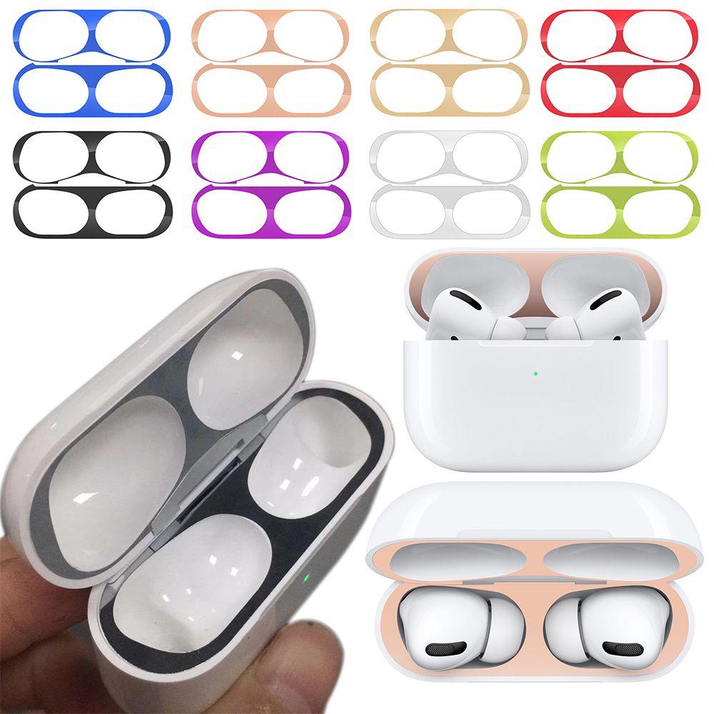 MAG Miếng Dán Kim Loại Mạ Điện Chống Bụi Cho Hộp Sạc Tai Nghe AirPods Pro