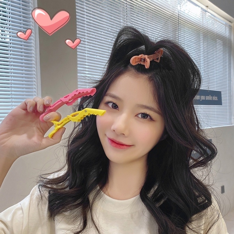 2 miếng Kẹp Tóc Trang Điểm Thời Trang Hàn Quốc Không Để Lại Dấu Vết