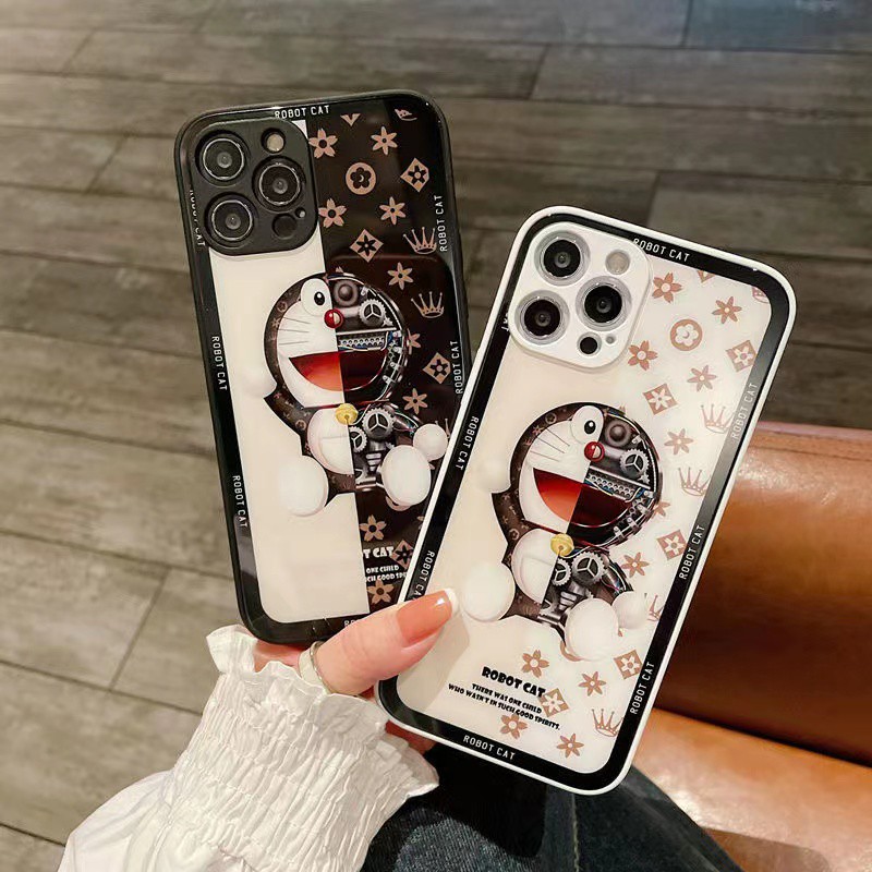 Ốp điện thoại mặt kính in logo thời trang cho iphone 13 12 11 Pro Max Pro X XS XR Xs MAX 7 8 plus